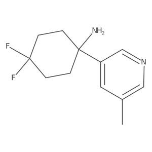 4,4-Difluoro-1-(5-methylpyridin-3-yl)cyclohexan-1-amine结构式