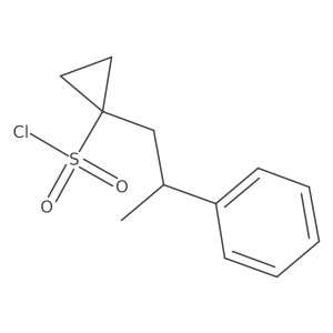 1-(2-Phenylpropyl)cyclopropane-1-sulfonyl chloride Structure