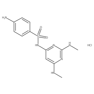 4-amino-N-(2,6-bis-methylamino-pyrimidin-4-yl)-benzenesulfonamide hydrochloride Structure