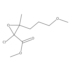 Methyl 2-chloro-3-(3-methoxypropyl)-3-methyloxirane-2-carboxylate结构式