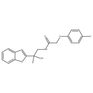 N-(2-(benzofuran-2-yl)-2-hydroxypropyl)-2-(4-chlorophenoxy)acetamide Structure