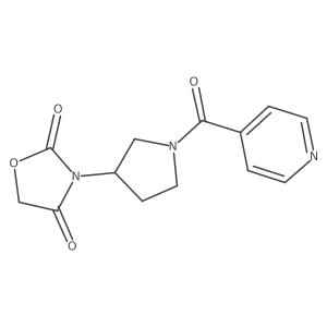 3-(1-Isonicotinoylpyrrolidin-3-yl)oxazolidine-2,4-dione结构式