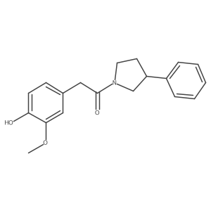 2-(4-Hydroxy-3-methoxyphenyl)-1-(3-phenylpyrrolidin-1-yl)ethanone Structure