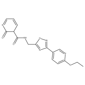 N-[[3-(6-ethoxypyridin-3-yl)-1,2,4-oxadiazol-5-yl]methyl]-2-oxo-3H-pyridine-3-carboxamide Structure