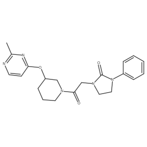 1-(2-(3-((2-Methylpyrimidin-4-yl)oxy)piperidin-1-yl)-2-oxoethyl)-3-phenylimidazolidin-2-one Structure
