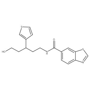 N-(5-hydroxy-3-(thiophen-3-yl)pentyl)benzo[d]thiazole-6-carboxamide Structure