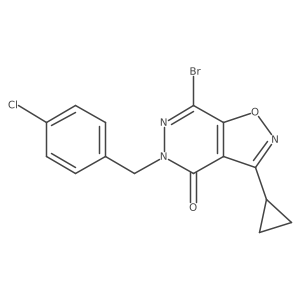 7-Bromo-5-(4-chlorobenzyl)-3-cyclopropylisoxazolo[4,5-D]pyridazin-4(5H)-one结构式