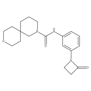 N-[3-(2-oxoazetidin-1-yl)phenyl]-9-oxa-2-azaspiro[5.5]undecane-2-carboxamide Structure