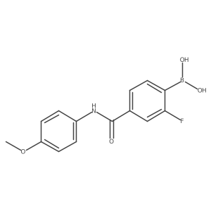 (2-Fluoro-4-((4-methoxyphenyl)carbamoyl)phenyl)boronic acid Structure