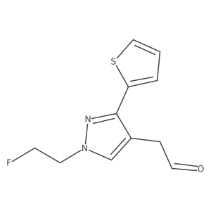 2-(1-(2-fluoroethyl)-3-(thiophen-2-yl)-1H-pyrazol-4-yl)acetaldehyde Structure