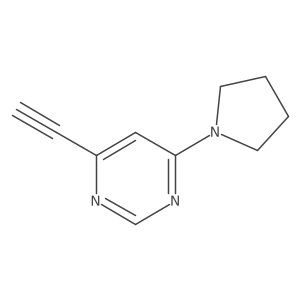 4-Ethynyl-6-(pyrrolidin-1-yl)pyrimidine Structure