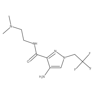 4-Amino-N-[2-(dimethylamino)ethyl]-1-(2,2,2-trifluoroethyl)-1H-pyrazole-3-carboxamide Structure