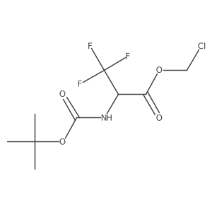 Chloromethyl 2-{[(tert-butoxy)carbonyl]amino}-3,3,3-trifluoropropanoate Structure
