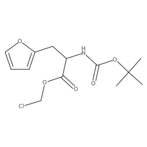 Chloromethyl 2-{[(tert-butoxy)carbonyl]amino}-3-(furan-2-yl)propanoate Structure