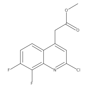 Methyl 2-(2-chloro-7,8-difluoroquinolin-4-yl)acetate结构式