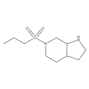 rac-(3aR,7aR)-6-(propane-1-sulfonyl)-octahydro-1H-pyrrolo[2,3-c]pyridine Structure