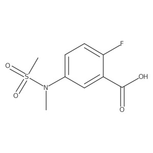 2-fluoro-5-(N-methylmethanesulfonamido)benzoic acid Structure