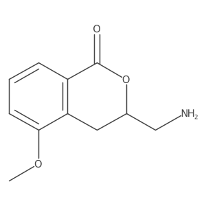 3-(aminomethyl)-5-methoxy-3,4-dihydro-1H-2-benzopyran-1-one结构式