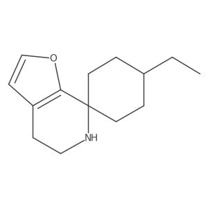 4-ethyl-5',6'-dihydro-4'H-spiro[cyclohexane-1,7'-furo[2,3-c]pyridine]结构式