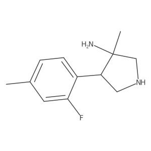 rac-(3R,4S)-4-(2-fluoro-4-methylphenyl)-3-methylpyrrolidin-3-amine Structure