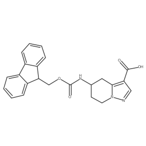5-({[(9H-fluoren-9-yl)methoxy]carbonyl}amino)-4H,5H,6H,7H-pyrazolo[1,5-a]pyridine-3-carboxylic acid Structure