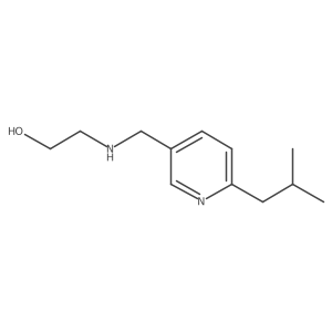 2-({[6-(2-Methylpropyl)pyridin-3-yl]methyl}amino)ethan-1-ol结构式