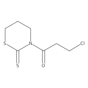 3-Chloro-1-(2-sulfanylidene-1,3-thiazinan-3-yl)propan-1-one Structure