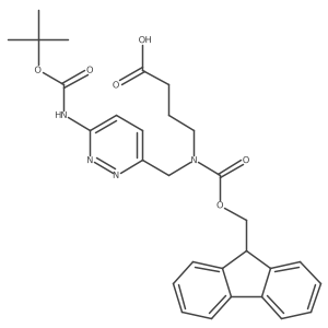 4-{[(6-{[(tert-butoxy)carbonyl]amino}pyridazin-3-yl)methyl]({[(9H-fluoren-9-yl)methoxy]carbonyl})amino}butanoic acid Structure