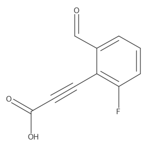 3-(2-Fluoro-6-formylphenyl)prop-2-ynoic acid Structure