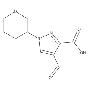 4-formyl-1-(oxan-3-yl)-1H-pyrazole-3-carboxylic acid Structure