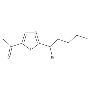 1-[2-(1-Bromopentyl)-1,3-thiazol-5-yl]ethan-1-one Structure