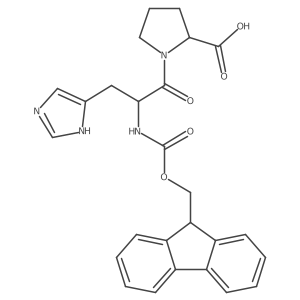 (2R)-1-[(2S)-2-({[(9H-fluoren-9-yl)methoxy]carbonyl}amino)-3-(1H-imidazol-5-yl)propanoyl]pyrrolidine-2-carboxylic acid Structure