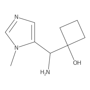 1-[amino(1-methyl-1H-imidazol-5-yl)methyl]cyclobutan-1-ol Structure