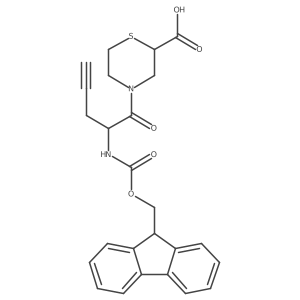 4-[2-({[(9H-fluoren-9-yl)methoxy]carbonyl}amino)pent-4-ynoyl]thiomorpholine-2-carboxylic acid Structure