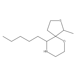 1-Methyl-10-pentyl-6-oxa-2-thia-9-azaspiro[4.5]decane Structure