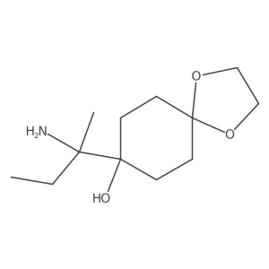 8-(2-Aminobutan-2-yl)-1,4-dioxaspiro[4.5]decan-8-ol结构式