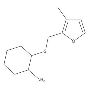 2-{[(3-Methylfuran-2-yl)methyl]sulfanyl}cyclohexan-1-amine结构式