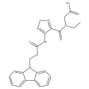 2-{N-ethyl-1-[4-({[(9H-fluoren-9-yl)methoxy]carbonyl}amino)-1,2,5-oxadiazol-3-yl]formamido}acetic acid Structure