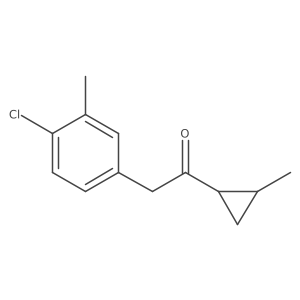 2-(4-Chloro-3-methylphenyl)-1-(2-methylcyclopropyl)ethan-1-one结构式
