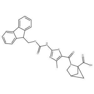 2-[2-({[(9H-fluoren-9-yl)methoxy]carbonyl}amino)-4-methyl-1,3-thiazole-5-carbonyl]-2-azabicyclo[2.1.1]hexane-1-carboxylic acid Structure