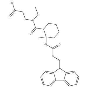 3-{N-ethyl-1-[2-({[(9H-fluoren-9-yl)methoxy]carbonyl}amino)-2-methylcyclohexyl]formamido}propanoic acid结构式