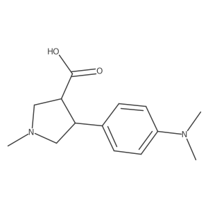 4-[4-(Dimethylamino)phenyl]-1-methylpyrrolidine-3-carboxylic acid Structure