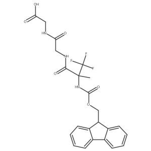2-{2-[2-({[(9H-fluoren-9-yl)methoxy]carbonyl}amino)-3,3,3-trifluoro-2-methylpropanamido]acetamido}acetic acid Structure