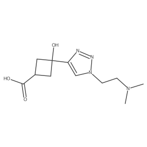 3-{1-[2-(dimethylamino)ethyl]-1H-1,2,3-triazol-4-yl}-3-hydroxycyclobutane-1-carboxylic acid结构式