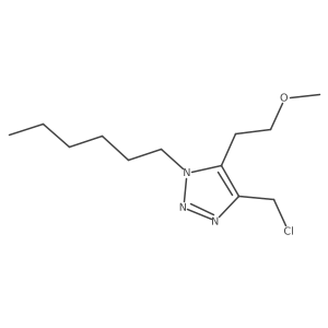 4-(chloromethyl)-1-hexyl-5-(2-methoxyethyl)-1H-1,2,3-triazole结构式