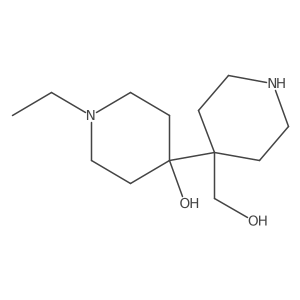 1-Ethyl-4-[4-(hydroxymethyl)piperidin-4-yl]piperidin-4-ol Structure