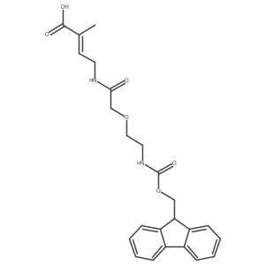 4-{2-[2-({[(9H-fluoren-9-yl)methoxy]carbonyl}amino)ethoxy]acetamido}-2-methylbut-2-enoic acid结构式