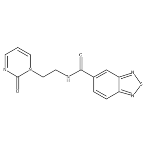N-[2-(2-oxopyrimidin-1-yl)ethyl]-2,1,3-benzothiadiazole-5-carboxamide Structure