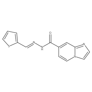 N'-[Thien-2-ylmethylene]imidazo[1,2-a]pyridine-7-carbohydrazide结构式