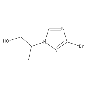 2-(3-bromo-1H-1,2,4-triazol-1-yl)propan-1-ol结构式
